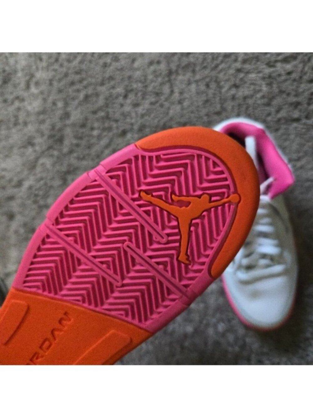 Jordan 5 Retro WNBA Pinksicle Girls 13C White and Pink Sneakers 0826 - Picture 8 of 10